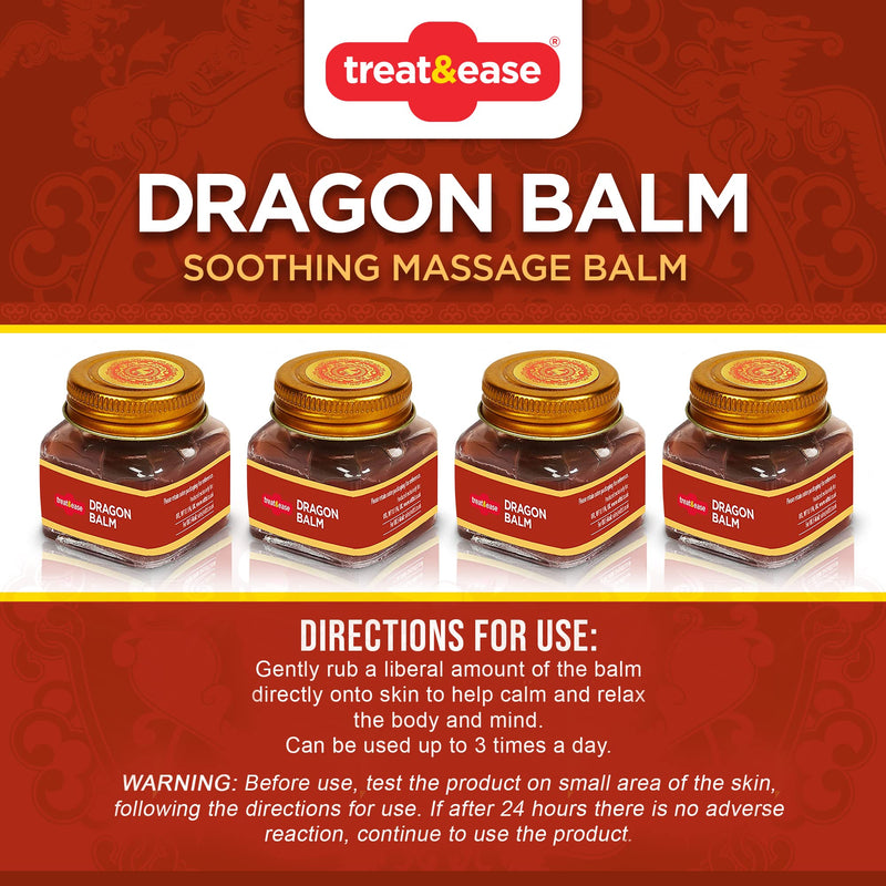 4pk SOL Dragon Balm Bundled with SOL Notebook | Tiger Red Balm | Massage Balm Rub | Heat Rub for Pain Relief | Muscle Rub | Headache Balm | Cream for Back Pain | Neck & Shoulder Rub | Oriental Balm - BeesActive Australia