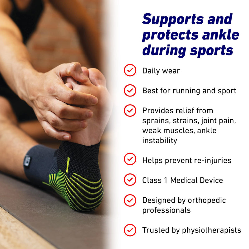 Neo-G Ankle Support Running – Sport Ankle Brace – Ankle Compression Support - Breathable, Lightweight, Elastic Ankle Bandage Support for Sprains, Strains, Weak Ankles, Injury Recovery, Joint Pain - M Medium: 20 – 23 CM/7.9 – 9.1 IN - BeesActive Australia