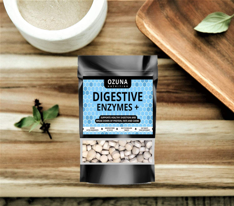 Digestive Enzymes Pills for Healthy Digestion Support, Gas & Bloating Relief with Betaine HCL & Peppermint, Healthy Gut - 100 Tablets - BeesActive Australia