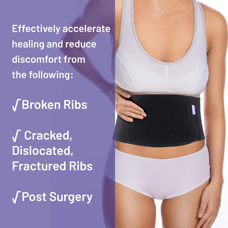 Everyday Medical Broken Rib Brace for Men and Women - Bamboo Charcoal Rib Support Compression Brace - accelerates The Healing of Cracked, Dislocated, Fractured and Post-Surgery Ribs - XLarge XL (Pack of 1) - BeesActive Australia