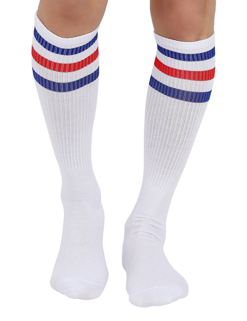 Joulli White Knee High Tube Socks 1-3 Pairs 3pairs Wbr ( 3 Pairs ) - BeesActive Australia