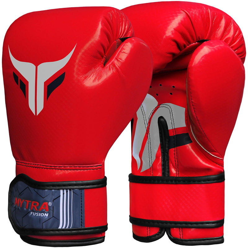 [AUSTRALIA] - Mytra Fusion Kids Boxing Gloves Kick Boxing Muay Thai Punching Training Bag Gloves Red 8OZ 