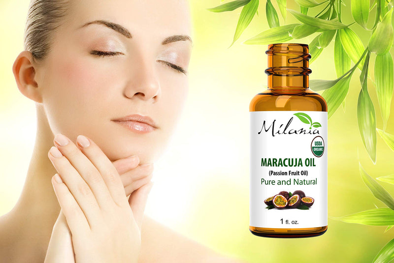 Premium Organic Maracuja Oil 100% Pure Virgin Passion Fruit Oil, 1 fl. oz Cold-Pressed Extracted Aceite de Marula Unrefined - BeesActive Australia