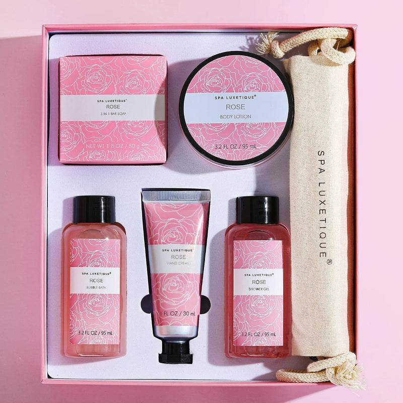 Spa Gifts for Women - Spa Luxetique Spa Gift Box for Women, Relaxing Home Spa Kit Includes Body Lotion, Shower Gel, Bubble Bath, Hand Cream, Travel Bag, Pamper Gifts for Women - BeesActive Australia