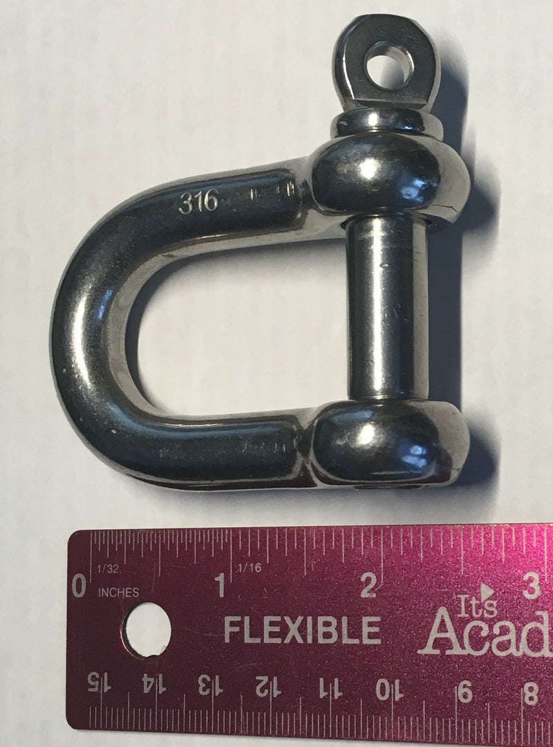 [AUSTRALIA] - Stainless Steel 316 Forged D Shackle Marine Grade 1/2" Dee (12mm) 
