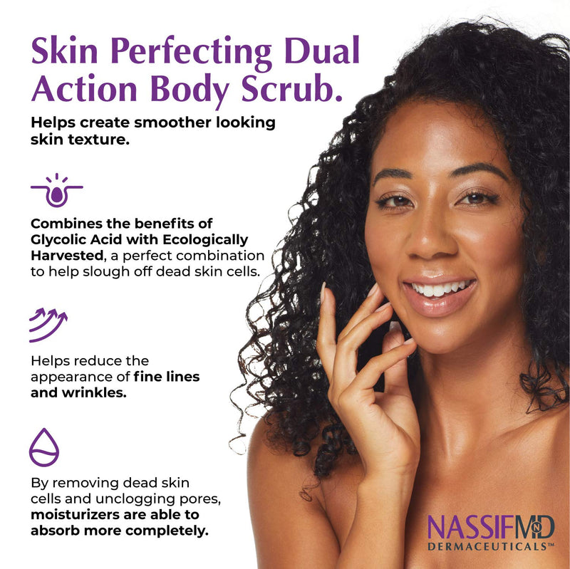 NassifMD Skin Perfecting Dual Action Body Scrub, 6oz - BeesActive Australia