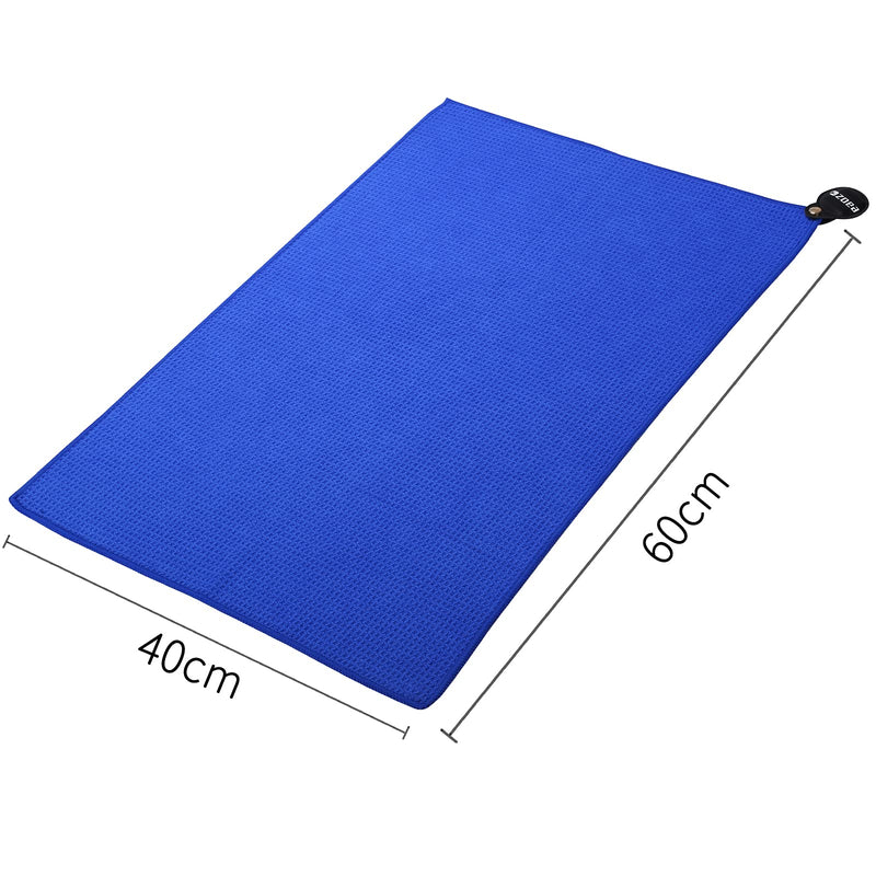 ZOEA Magnetic Towel, Magnetic Clip for Golf Towel, Microfiber Fabric Waffle Pattern Towels Industrial Strength Magnet for Strong Hold to Golf Carts or Clubs (1, Blue) 1 - BeesActive Australia