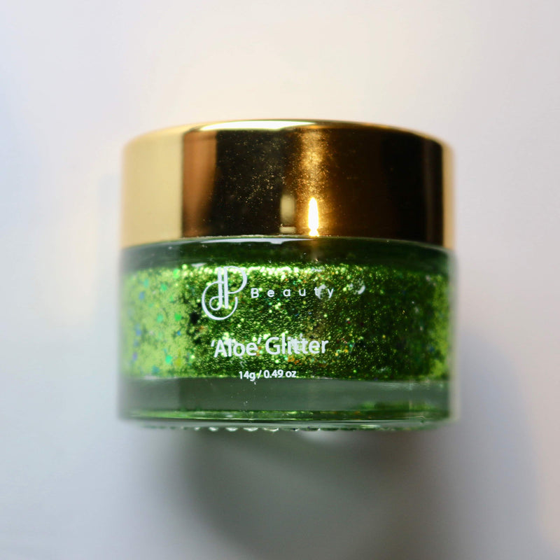 CJP Beauty Eyeshadow Chunky Glitter - 14g / 0.49 oz - Certified Cruelty and Gluten-Free and Vegan-Friendly | Self-Adhesive and Quick-Dry for Eyes, Face, Body, Hairs, and Nails - Envious Green - BeesActive Australia