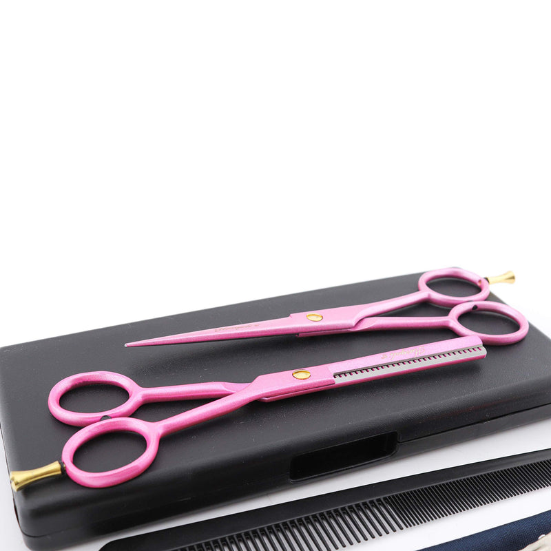 Haryali London Professional 6.0" Hairdressing Barber Scissors Hair Cutting Thinning Texturing Salon Shears with Fixed Screw Set Comes in a Black Box - BeesActive Australia