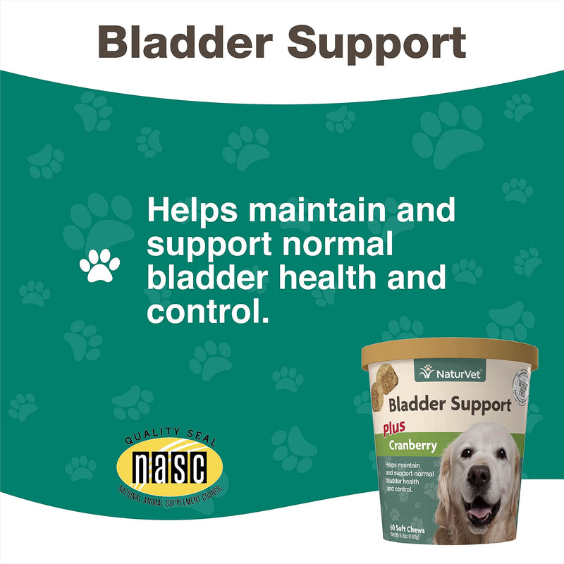 NaturVet Bladder Support Plus Cranberry for Dogs, 60 ct Soft Chews , Made in the USA - BeesActive Australia