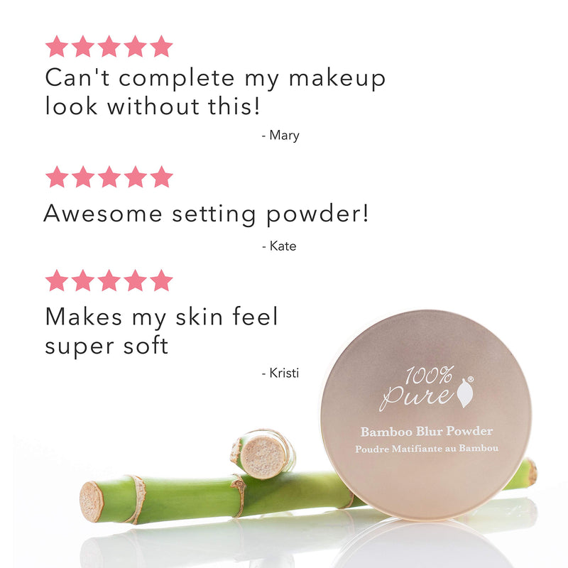 100% PURE Bamboo Blur Powder, Translucent, Setting Powder, Loose Face Powder for Setting Makeup, Lightweight, Long Lasting Face Makeup, Vegan Makeup - 0.2 Oz Transluscent - BeesActive Australia