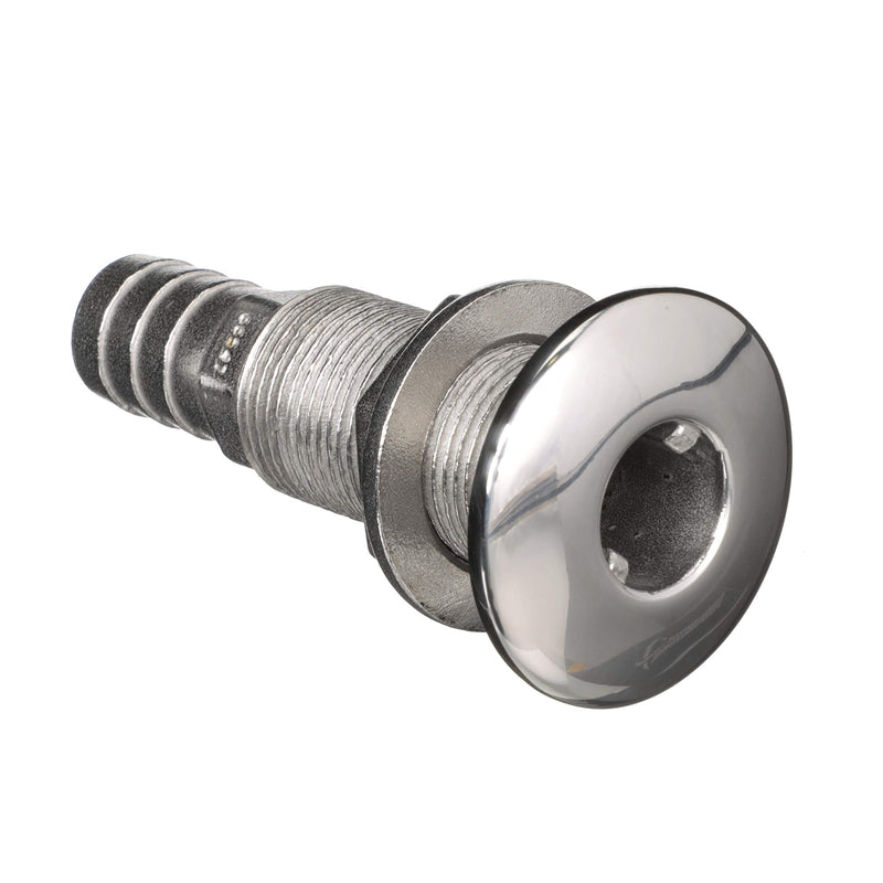 [AUSTRALIA] - attwood 66547-3 Stainless Steel Straight Thru-Hull Valve Fitting, Barbed, Standard Length, for 3/4-Inch Interior Diameter Hose 