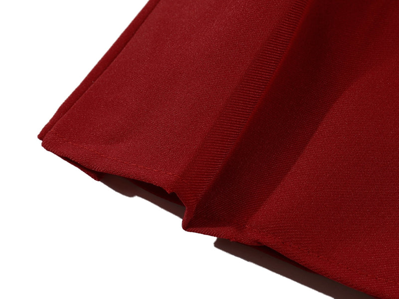 Beautifulfashionlife Girl`s Short Pleated School Dresses for Teen Girls Tennis Scooters Skirts 4 Wine Red Single-layer - BeesActive Australia