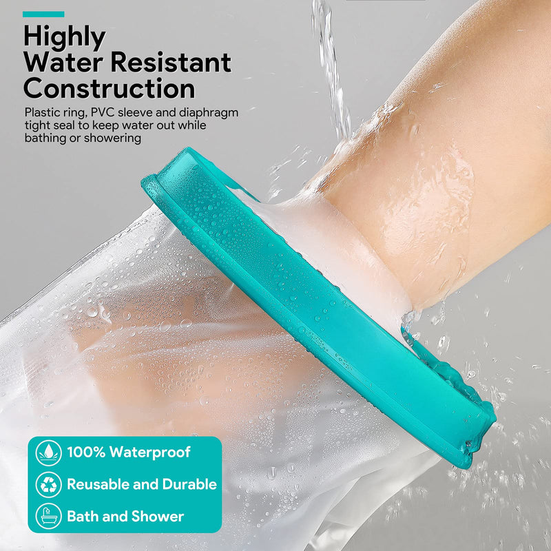 Cast Protectors,DOACT Arm Cast Cover for Shower Durable Cast Protector Keeps Hand Wrist Finger Elbow Cast Bandage Dry Waterproof Sleeve Bag for Broken Arm Reusable Watertight Seal Adult Full Arm 60cm Adults' full arm - BeesActive Australia
