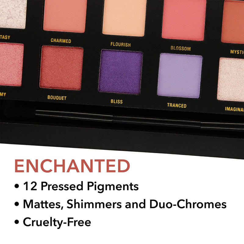 W7 | Enchanted Pressed Pigment Palette | 12 Super Soft and Blendable Shades in Matte, Shimmer and Duo-Chrome Finishes | Long Lasting and Easy to Use - BeesActive Australia