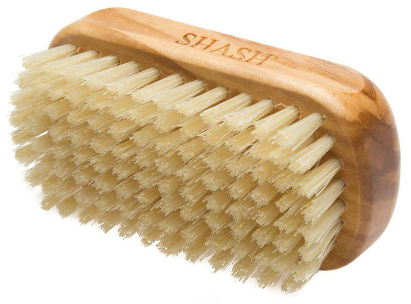 Made in Germany Since 1920 SHASH Natural 100% Natural Boar Bristle Nail Brush - Gently Removes Dirt and Grime for Clean Hands - Exfoliates Skin for Soft, Smooth Texture, Wood (Olive) - BeesActive Australia