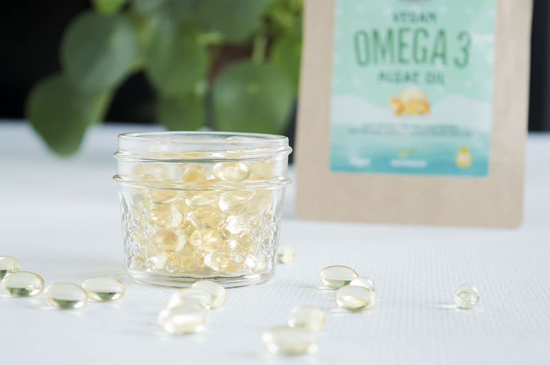 Vegan Omega 3 - Algae Oil, 90 Small Capsules (250mg DHA/Capsule), 3 Month Supply - Sustainable Alternative to Fish Oil - BeesActive Australia