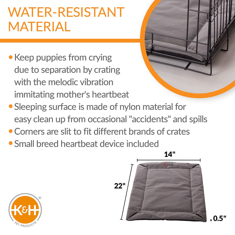 K&H Pet Products Mother’s Heartbeat Dog Anxiety Crate Pad for Dogs and Puppies (Fleece or Water-Resistant) Small breed beat 14 X 22 Inches - BeesActive Australia