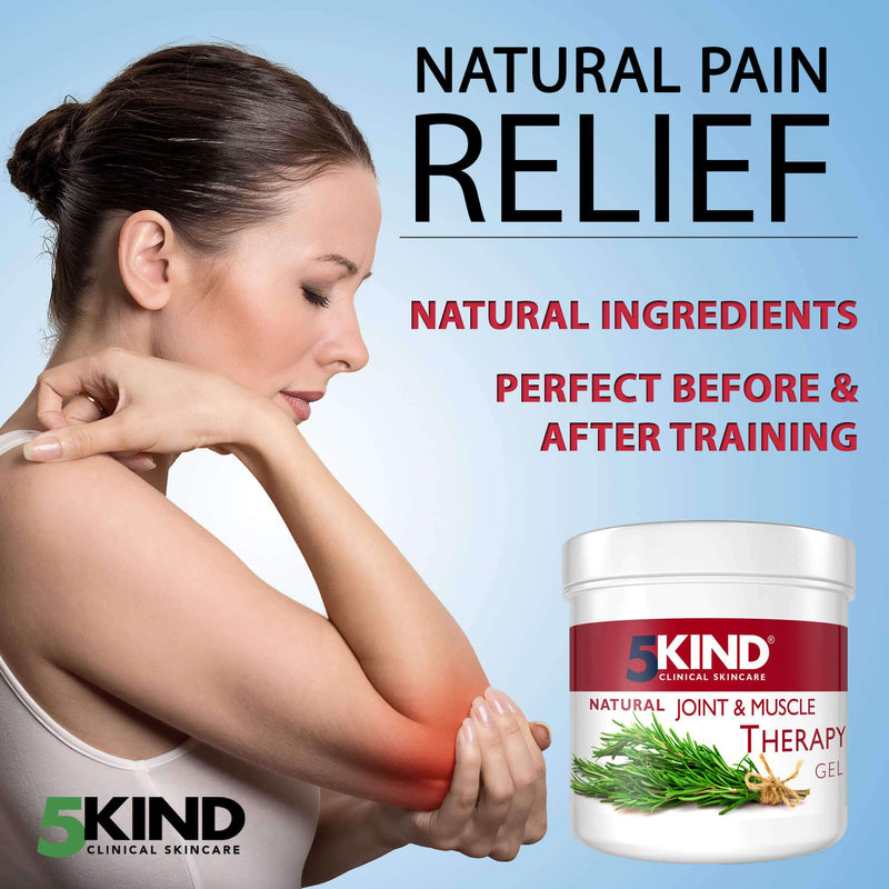 5kind Natural Joint and Muscle Therapy Gel 300 ml - Muscle Rub Freeze Gel with Natural Extracts Including Comfrey, Menthol and Camphor Cream - High Strength Muscle Gel to Revitalise and Calm - BeesActive Australia