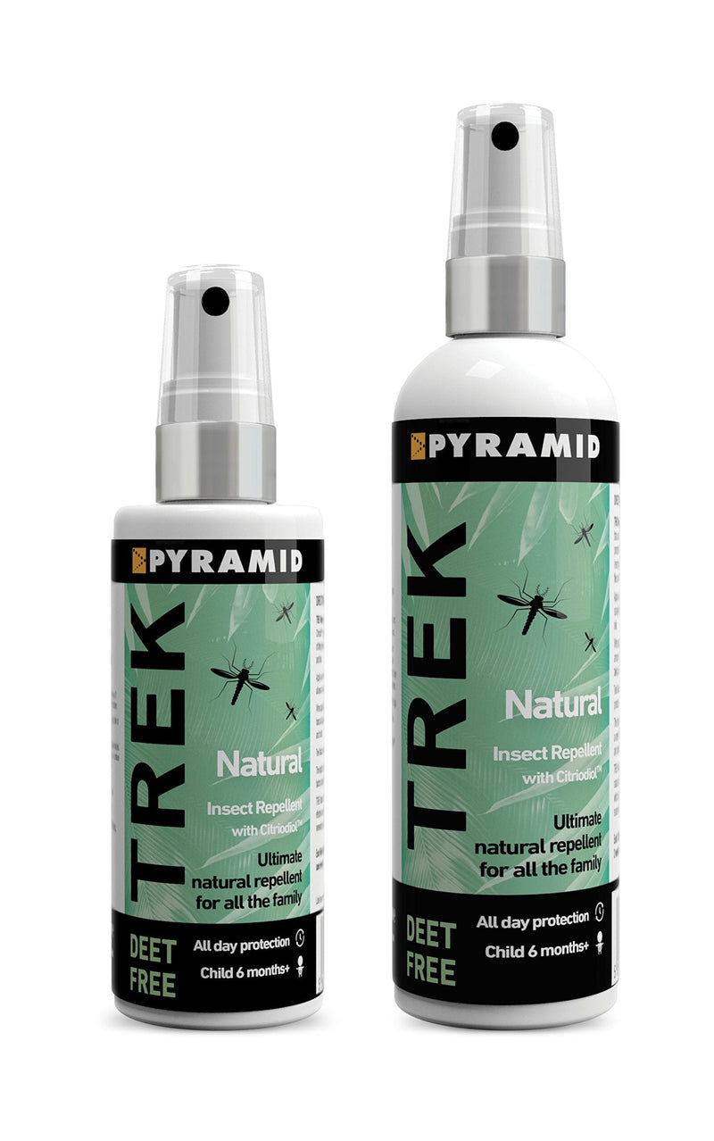 Pyramid Trek Natural No DEET Insect/Mosquito Repellent DEET FREE Citriodiol Spray - 100ml 100 ml (Pack of 1) - BeesActive Australia