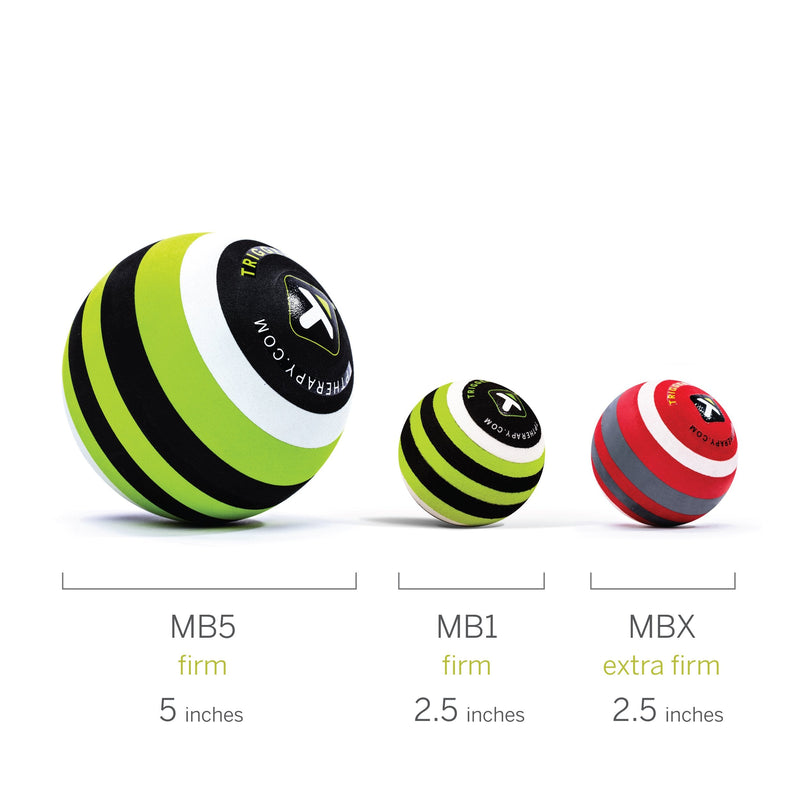 Trigger Point Performance Unisex's MB1, Deep Tissue Massage Ball for Back, Green, White and Black, 2.6''/5cm Single - BeesActive Australia