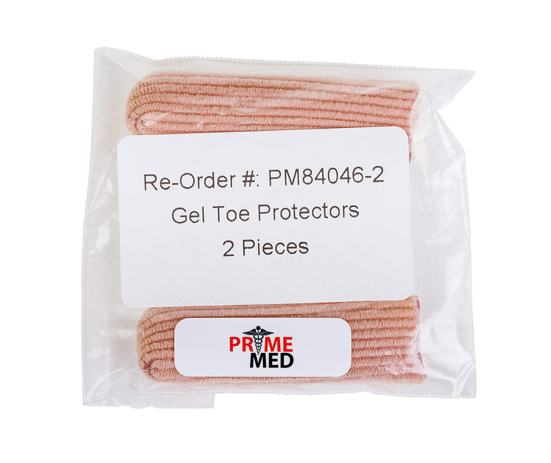 PrimeMed Ribbed Toe Protector Sleeve with Gel Cushion - Shock Absorbing & Moisturizing Toe Sleeves (2 Pack) - BeesActive Australia