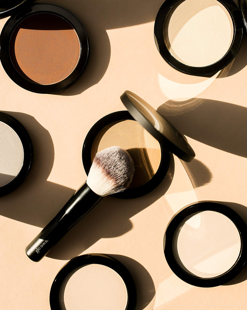 Glo Skin Beauty Pressed Base | Mineral Pressed Powder Foundation with Talc-Free & Paraben-Free Formula | Breathable & Buildable Coverage, Matte Finish Honey Medium - BeesActive Australia