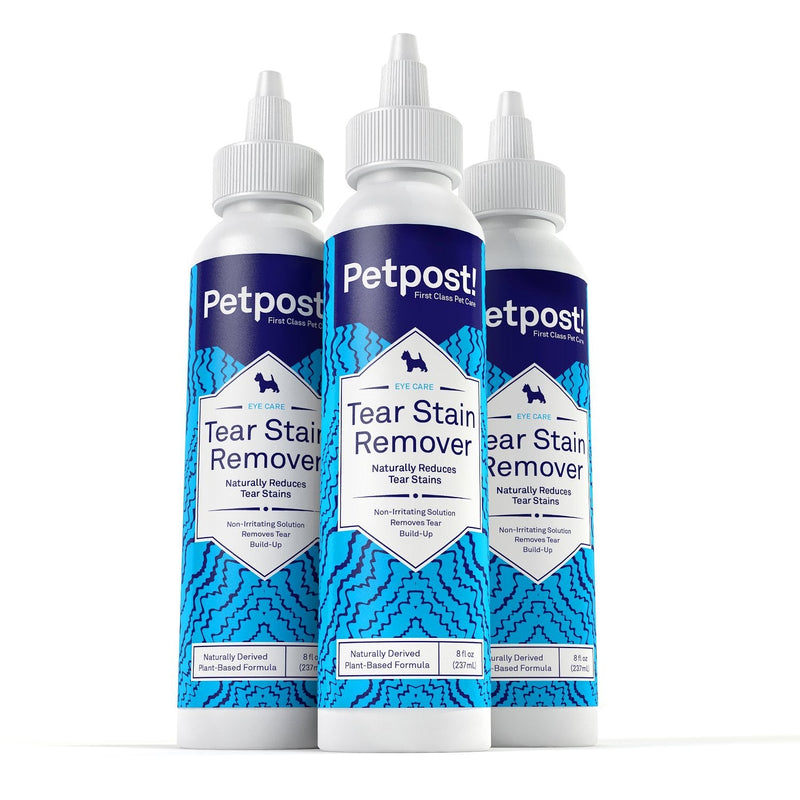 Petpost | Tear Stain Remover for Dogs - Best Natural Eye Treatment for White Fur - Soothing Coconut Oil - Maltese, Shih Tzu, Chihuahua Angels Approved - Chemical and Bleach Free - 8 Oz. - BeesActive Australia