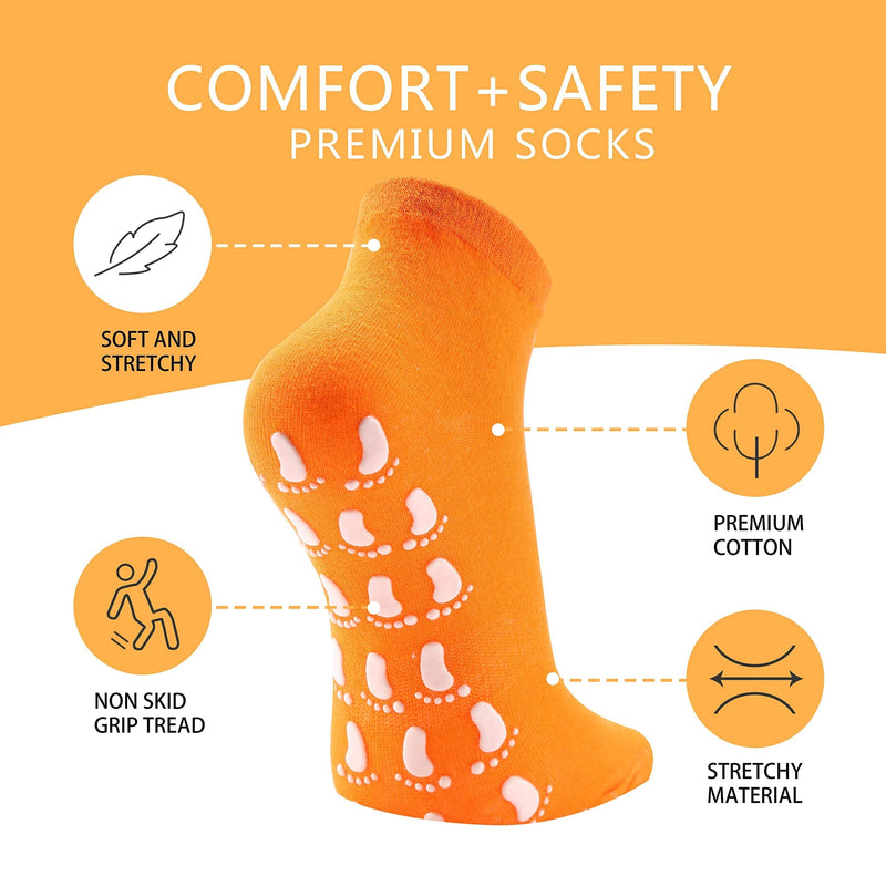 12 Pairs Non Slip Skid Socks for Women, Slipper Socks with Grippers for Hospital Yoga Pilates Color 1 - BeesActive Australia