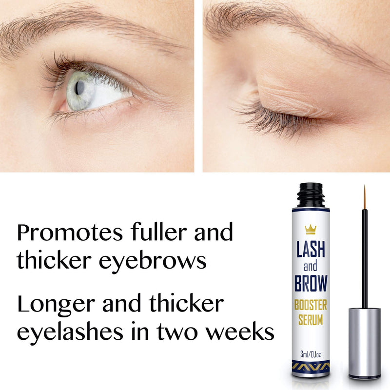 Natural Lash Growth Serum - Eyebrow Growth Enhancer - Eyelash Booster to Grow Longer Eyelashes - Lash Boost & Brow Enhancing Serum - BeesActive Australia