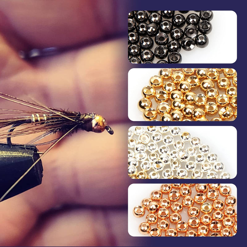 ANGLER DREAM Fly Tying Beads 100 PC/LOT Tungsten Beads Nymph Head Ball Fly Tying Materials 4 Colors Copper 2.0mm - BeesActive Australia