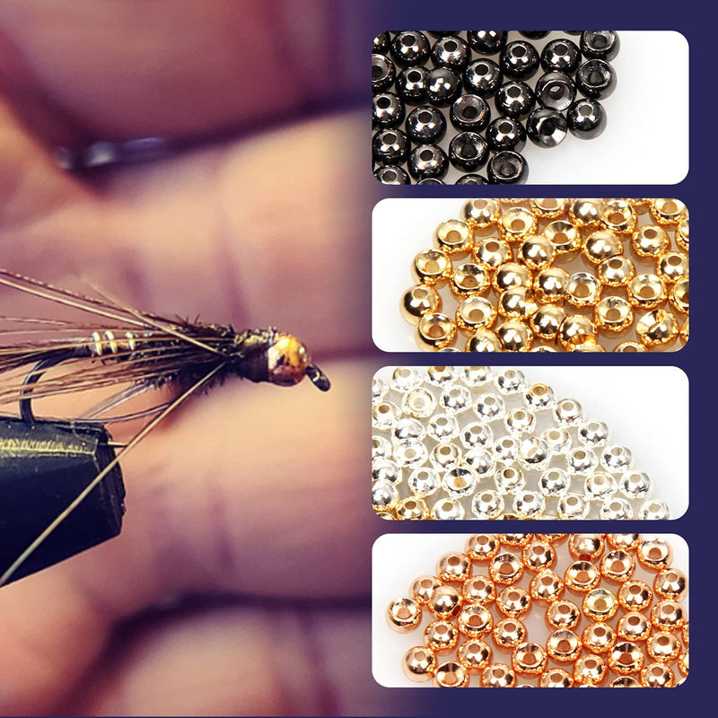 ANGLER DREAM Fly Tying Beads 100 PC/LOT Tungsten Beads Nymph Head Ball Fly Tying Materials 4 Colors Gold 2.7mm - BeesActive Australia