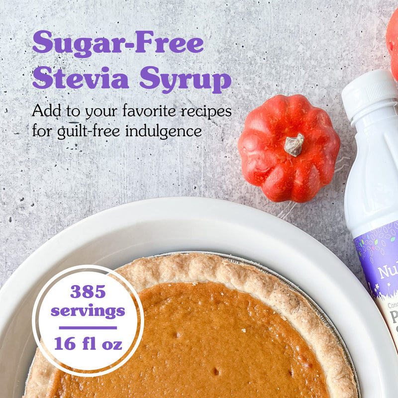 NuNaturals Stevia Syrup, Sugar-Free Sweetener, Plant-Based Sugar Substitute, Zero Calorie, Pumpkin Spice, 16 oz - BeesActive Australia