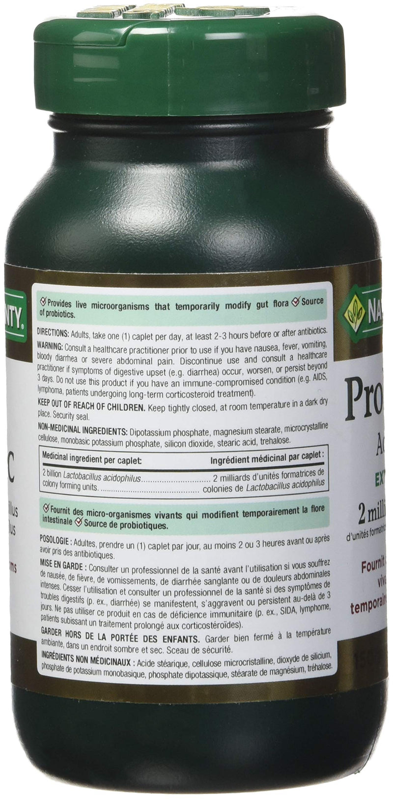 Nature's Bounty Acidophilus Probiotic 2 Billion, 150 caplets - BeesActive Australia