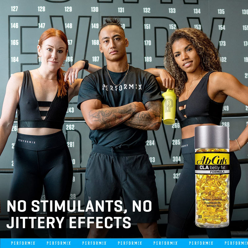 Ab Cuts CLA Belly Fat Formula - 80 Easy-to-Swallow Softgels - Omega 3 Fish Oil, Flaxseed Oil and Vitamin E - Helps Increase Antioxidant Supply and Healthy Body Composition 80 Count (Pack of 1) - BeesActive Australia