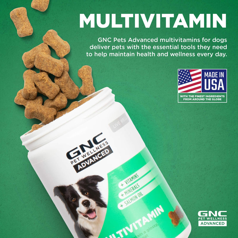 GNC for Pets Advanced Dog Supplement, 60 or 90 Ct - Dog Vitamins, Pet Supplements for Dog Health and Support, GNC Pets Pet Vitamins, GNC Dog Chews for Calming, Joint health, and More - Made in USA Multivitamin 90 Count - BeesActive Australia