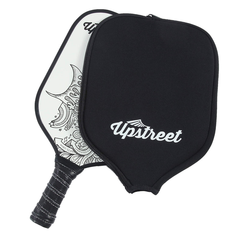 Upstreet Graphite Pickleball Paddle Set | Gold Blue Silver Glitter Cheetah Snakeskin Tiger | Pickleball Rackets Include Padded Cover, Lightweight Honeycomb Composite Pickleball Paddles for Women & Men Doodle White - BeesActive Australia