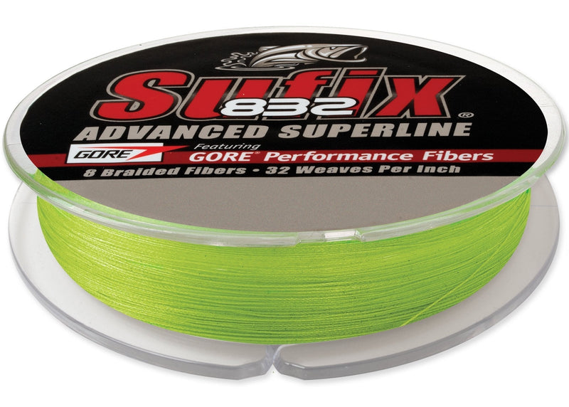 Sufix 832 Braid 20 lb Neon Lime 300 yards - BeesActive Australia