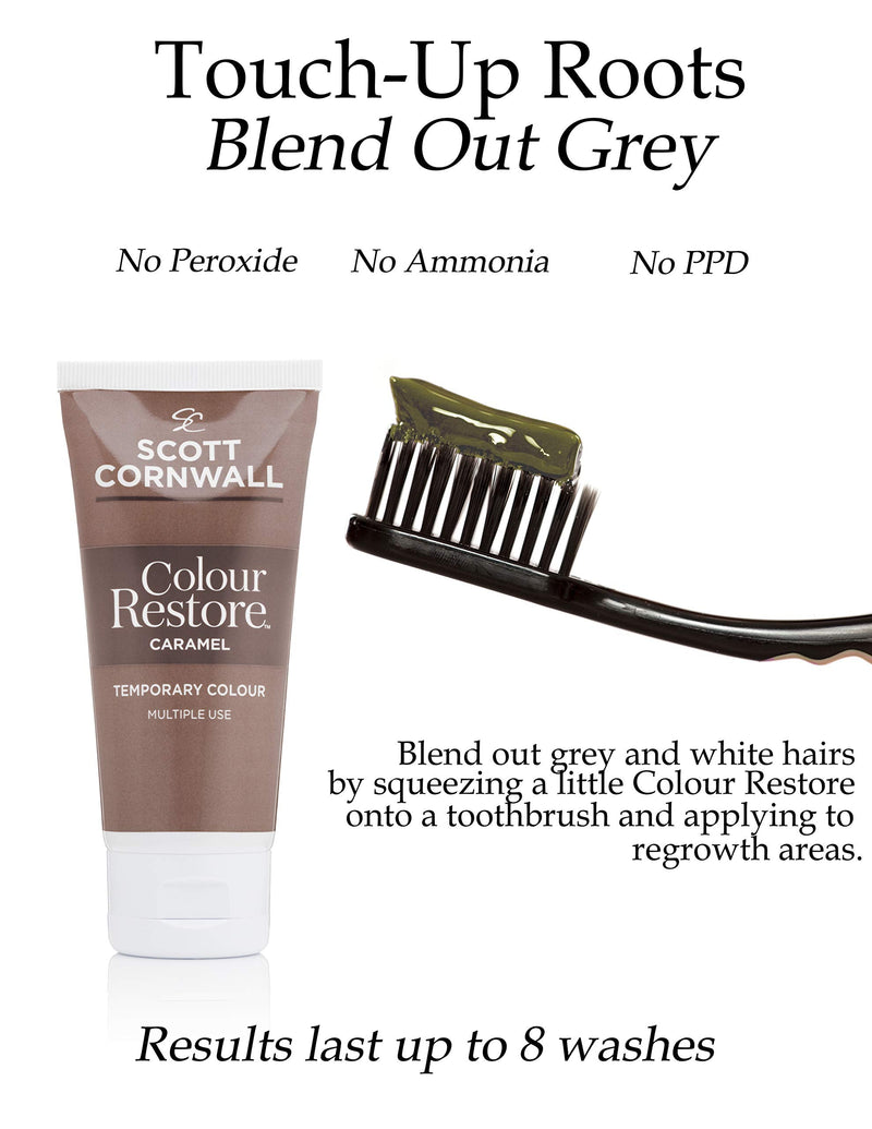 Scott Cornwall Colour Restore Caramel Temporary Toner Dye, Hair Toner Creates Warm Light Brown Sombre Tones 100 ml (Pack of 1) - BeesActive Australia