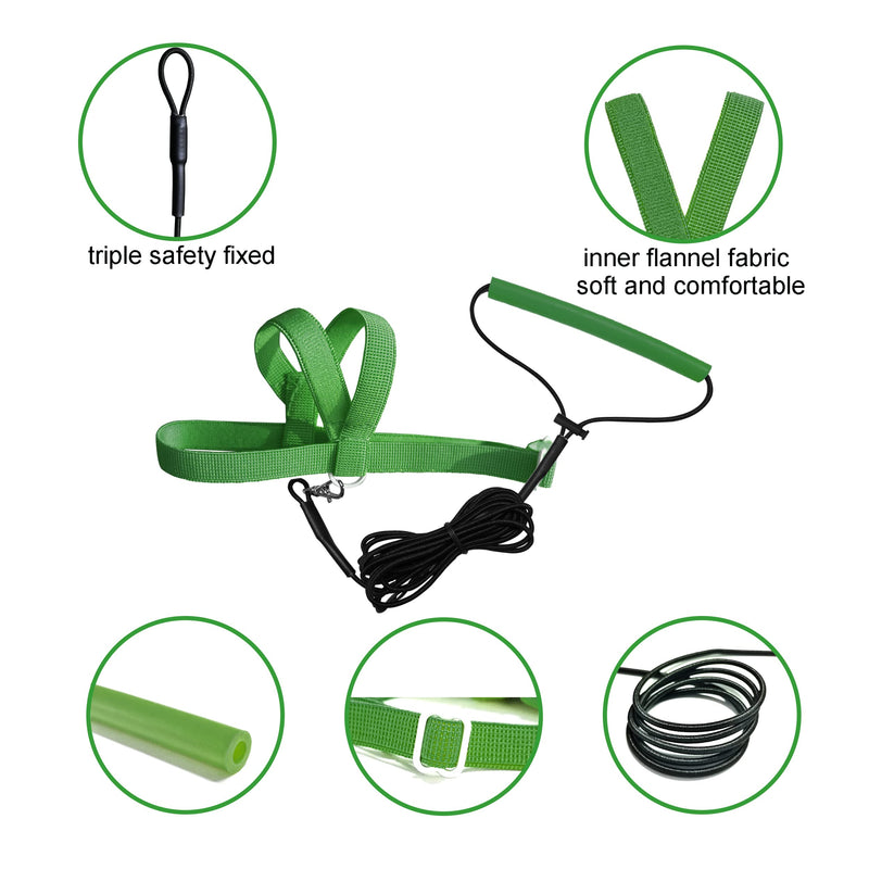 VANFAVORI Adjustable Bird Harness with 80 Inch Leash, Outdoor Flying Kit Training Rope for Birds Parrots Cockatiel S Green - BeesActive Australia