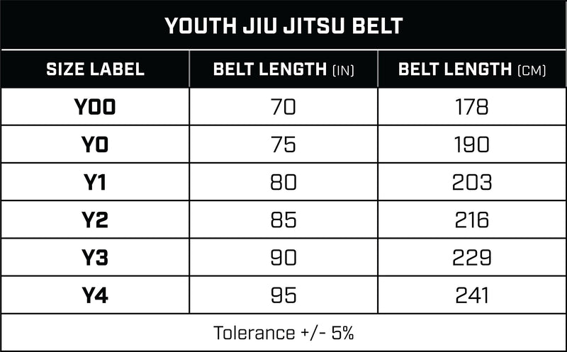 [AUSTRALIA] - Hayabusa Youth Jiu Jitsu Belt - Yellow/Black Stripe, Y2 