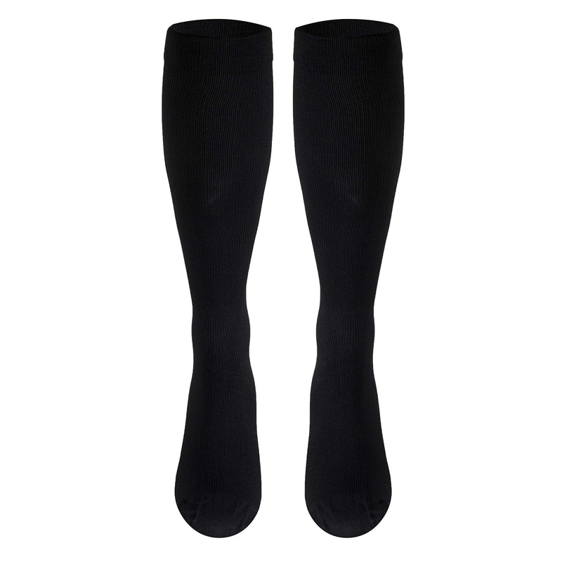 Truform Men's Knee High 15-20 mmHg Compression Dress Socks, Black, X-Large (Pack of 2) X-Large (Pack of 2) - BeesActive Australia