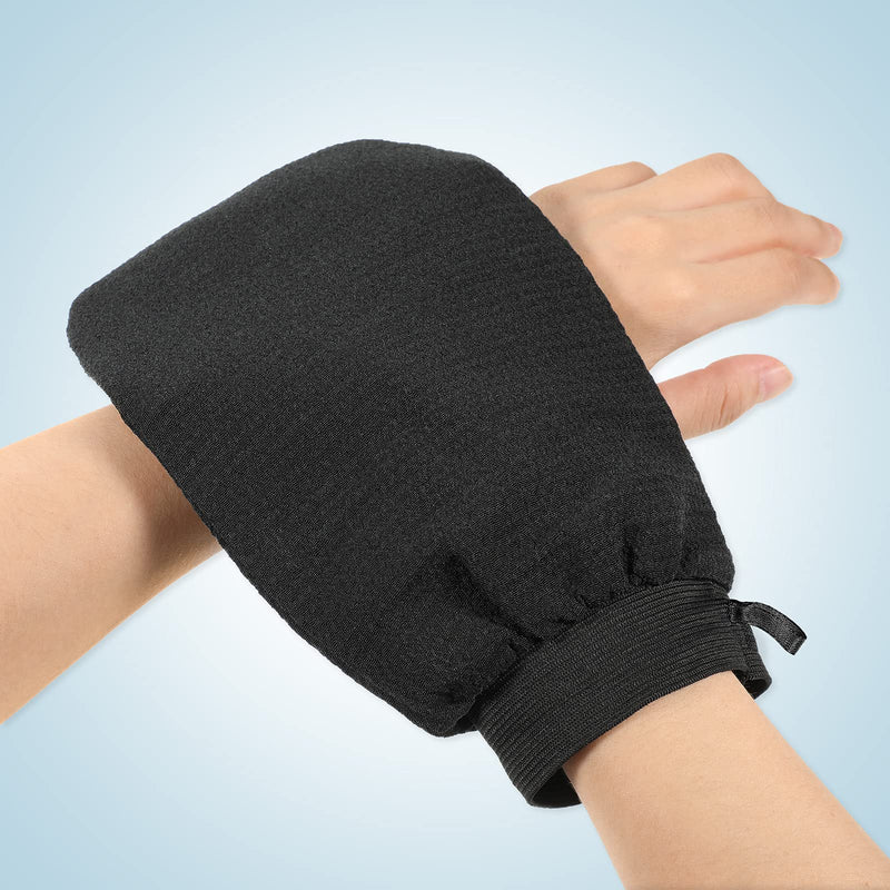 2 Pieces Exfoliating Mitt Deep Body Bath Mitt Body Scrubbing Glove Hammam Scrubbing Glove Dead Skin Removal for Man Women Bath Shower Spa Brush - BeesActive Australia