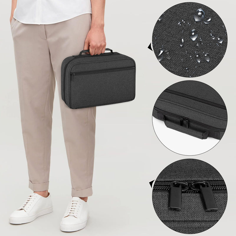 Damero Carrying Case for 2 Stethoscopes, Portable Stethoscope Case Compatible with 3M Littmann/ADC/Omron Stethoscope and Nurse Accessories, Black - BeesActive Australia