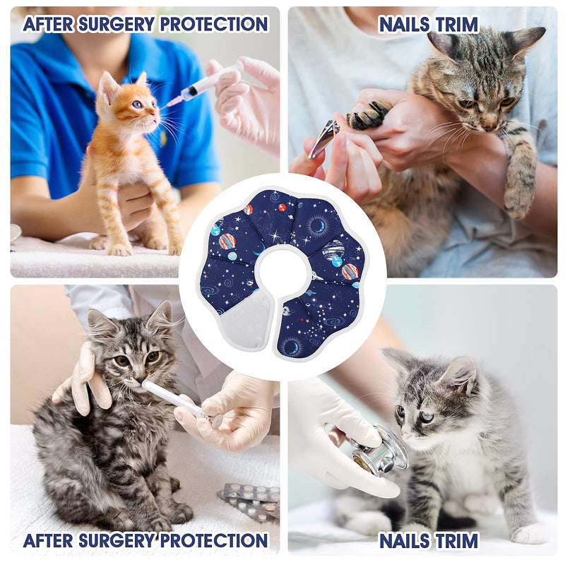 TIESOME Small Cat Cone Collar, Adjustable Kitten Recovery Cone Collar, Cat Cones After Surgery for Kittens, Fasteners Collars for Small Cats, Protective Cat Recovery E-Collar(Neck Diameter: 6.3-9inch) - BeesActive Australia