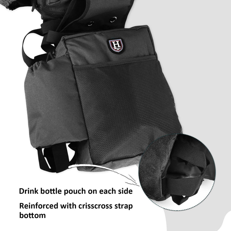 Harrison Howard Equestrian Western Saddle Bag for Horses Black - BeesActive Australia