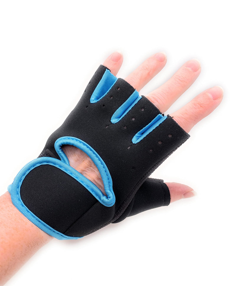 workout gloves Medium Blue Detail - BeesActive Australia