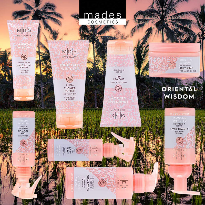 Mades Cosmetics Oriental Wisdom Karanja Oil & Ginger Soothing 24H Hydrating Body Cream, 250Ml - BeesActive Australia