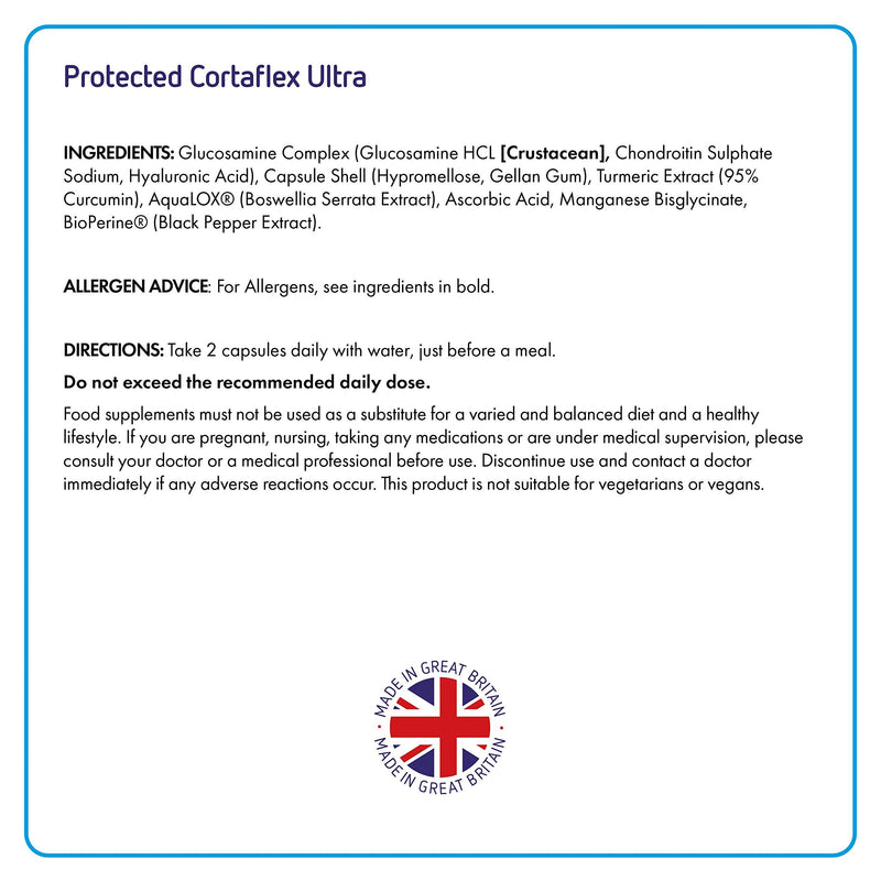 Protected Cortaflex Ultra | Premium Ready To Use Health Supplements | Comprehensive Support For Joints & Mobility | 60 x 450mg - BeesActive Australia