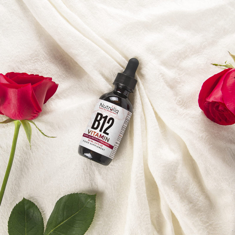 Nutroliq Vitamin B12 Liquid Drops - High-Strength 5000mcg Methylcobalamin Supplement - Energy Booster, Immune System Support, Better Concentration and Metabolism - Vegan & Vegetarian Formula - 60ml - BeesActive Australia